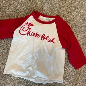 Kids Red and White Raglan Shirt